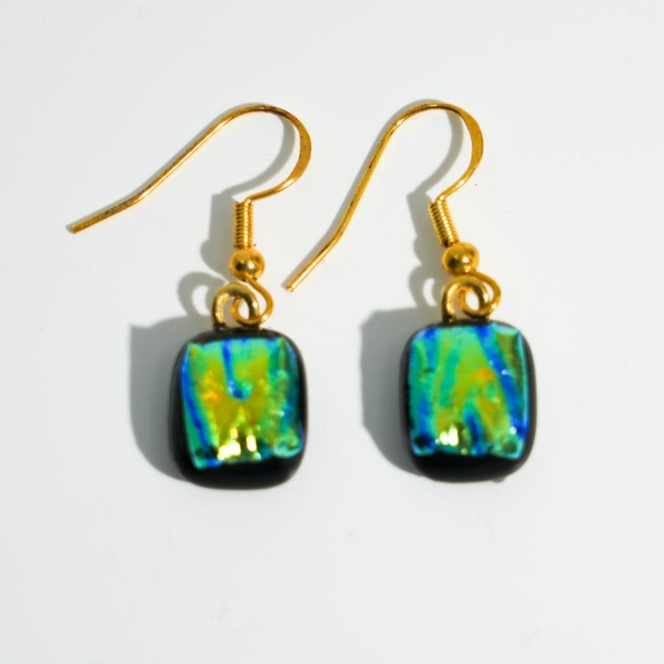 Green and Teal Earrings