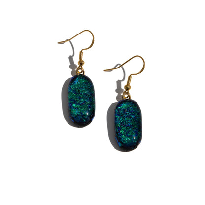 Green and Teal Earrings